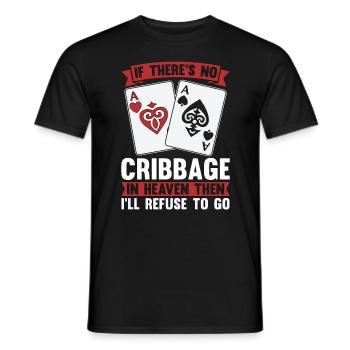 Cribbage s’il n’y a pas de cribbage dans le paradis berceau - T-shirt homme - noir - Devant - AI Model Male 178 light (178cm)