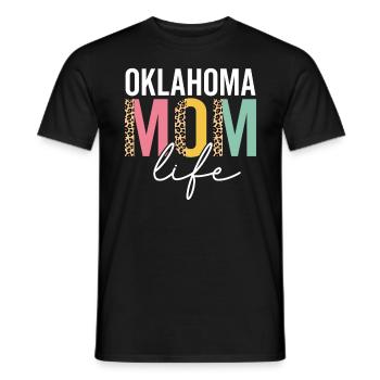 Oklahoma Mama Leben Lustig Mama Leopard Oklahoma Mama - Männer T-Shirt - Schwarz - Vorne - AI Model Male 178 light (178cm)
