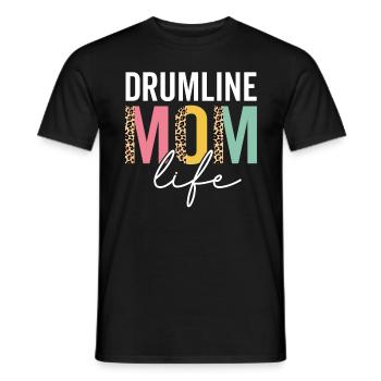 Drumline Mom Life Funny Mom Leopard Drumline Mama - Men's T-Shirt - black - Front - AI Model Male 178 light (178cm)
