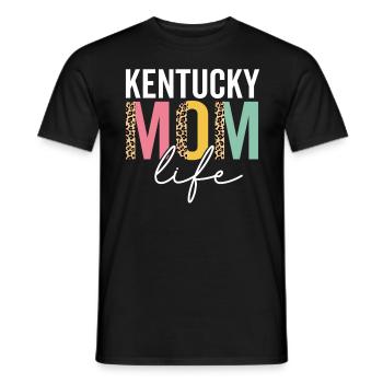 Kentucky Mama Leben Lustige Mama Leopard Kentucky Mama - Männer T-Shirt - Schwarz - Vorne - AI Model Male 178 light (178cm)