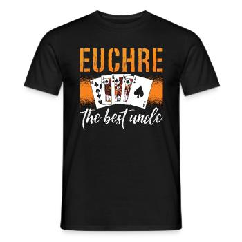 Euchre Le meilleur oncle Cartes à jouer Euchre Player - T-shirt homme - noir - Devant - AI Model Male 178 light (178cm)