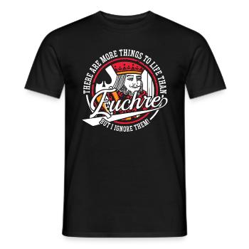Euchre il y a plus de choses à la vie cartes à jouer - T-shirt homme - noir - Devant - AI Model Male 178 light (178cm)