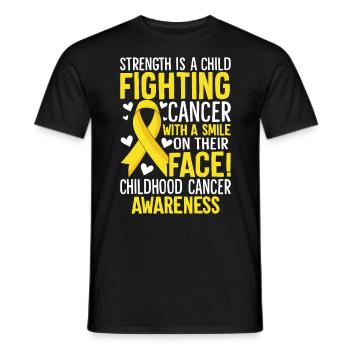 Im September tragen wir Gold Childhood Cancer - Männer T-Shirt - Schwarz - Vorne - AI Model Male 178 light (178cm)