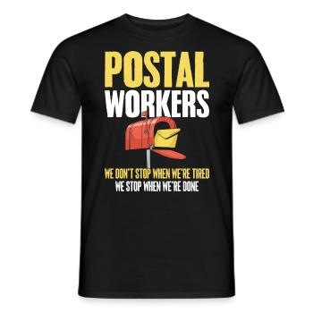 Service de livraison des postiers Bureau de poste - T-shirt homme - noir - Devant - AI Model Male 178 light (178cm)