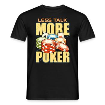 Poker Dice Moins parler Plus Poker Gambler Poker Game - T-shirt homme - noir - Devant - AI Model Male 178 light (178cm)