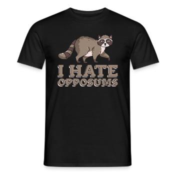 Raccoon Hunting I Hate Opposums Southern Hunting - Männer T-Shirt - Schwarz - Vorne - AI Model Male 178 light (178cm)