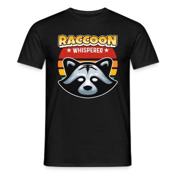 Raccoon Hunting Raccoon Whisperer Loves Wilderness - Männer T-Shirt - Schwarz - Vorne - AI Model Male 178 light (178cm)
