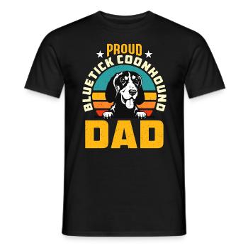 Raccoon Hunting Proud Bluetick Coonhound Hunting - Männer T-Shirt - Schwarz - Vorne - AI Model Male 178 light (178cm)