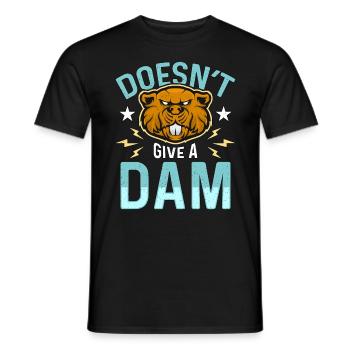 Le barrage de castor ne donne pas Un barrage aime les animaux rongeurs - T-shirt homme - noir - Devant - AI Model Male 178 light (178cm)