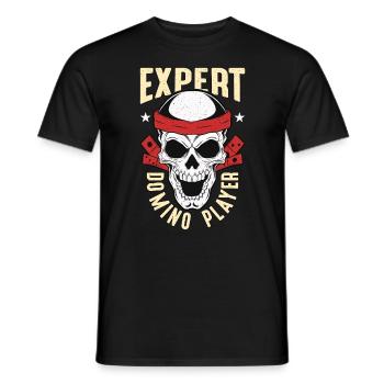 Dominoes Expert Domino Player Game Tile Gambling - Männer T-Shirt - Schwarz - Vorne - AI Model Male 178 light (178cm)