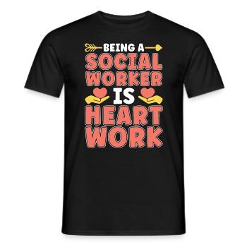 Social Service Being A Social Worker Is Consultant - Männer T-Shirt - Schwarz - Vorne - AI Model Male 178 light (178cm)