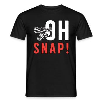 Alligator Hunting Oh Snap Alligator River Wildlife - Men's T-Shirt - black - Front - AI Model Male 178 light (178cm)