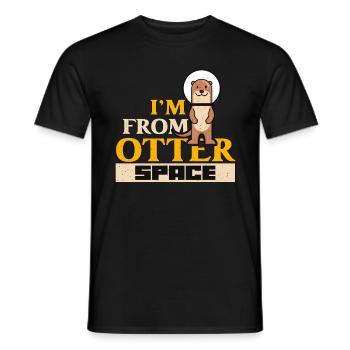 Otter I'm From Otter Space Animal Lover Team Otter - Männer T-Shirt - Schwarz - Vorne - AI Model Male 178 light (178cm)