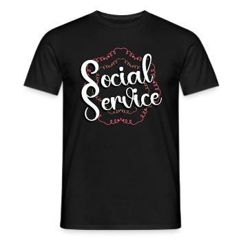 Social Service Socialist Consultant Social Worker - Männer T-Shirt - Schwarz - Vorne - AI Model Male 178 light (178cm)
