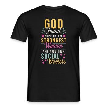 Social Service God Found Some Of The Social Work - Männer T-Shirt - Schwarz - Vorne - AI Model Male 178 light (178cm)