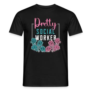 Social Service Pretty Social Worker Socialist Aide - Männer T-Shirt - Schwarz - Vorne - AI Model Male 178 light (178cm)