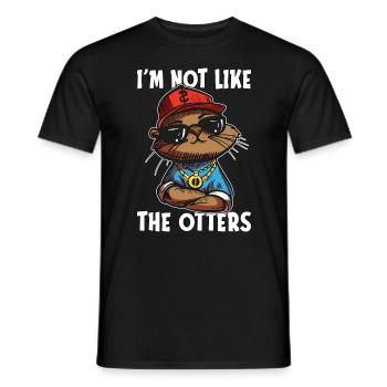 Loutre Je ne suis pas comme les loutres aime l’éleveur d’animaux - T-shirt homme - noir - Devant - AI Model Male 178 light (178cm)