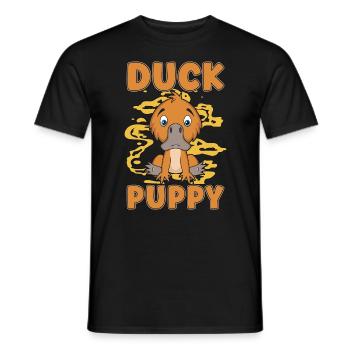 Ornithorynque Canard Chiot Semi-aquatique vivant Fossile - T-shirt homme - noir - Devant - AI Model Male 178 light (178cm)