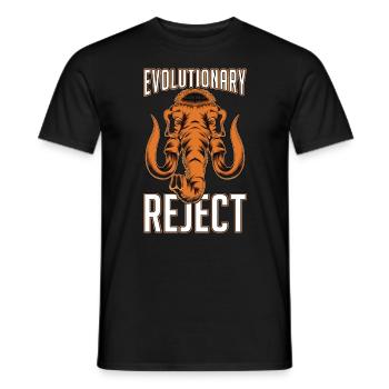 Woolly Mammoth Evolutionary Reject Trunked Animals - Men's T-Shirt - black - Front - AI Model Male 178 light (178cm)