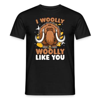 Woolly Mammoth I Woolly Woolly Like You Elephant - Männer T-Shirt - Schwarz - Vorne - AI Model Male 178 light (178cm)