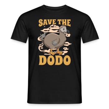 Dodo Bird Save The Dodo Flightless Bird Animals - Men's T-Shirt - black - Front - AI Model Male 178 light (178cm)