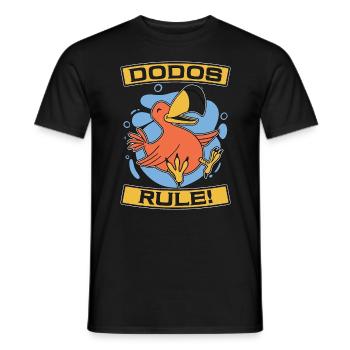 Dodo Bird Dodos Rule Flightless Bird Ornithology - Men's T-Shirt - black - Front - AI Model Male 178 light (178cm)