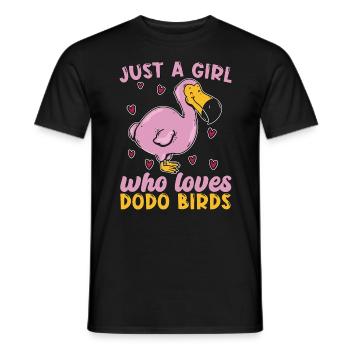Dodo Bird Just A Girl Who Loves Flightless Birds - Men's T-Shirt - black - Front - AI Model Male 178 light (178cm)