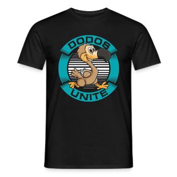 Dodo Bird Dodos Unite Flightless Extinct Birds - Men's T-Shirt - black - Front - AI Model Male 178 light (178cm)