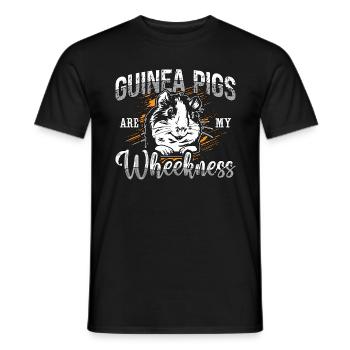 Guinea Pigs Are My Wheekness Hamster Animal Lover - Men's T-Shirt - black - Front - AI Model Male 178 light (178cm)