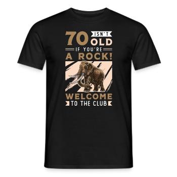 Woolly Mammoth Isn't 70 Old If You're Prehistoric - Männer T-Shirt - Schwarz - Vorne - AI Model Male 178 light (178cm)