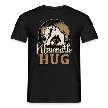 Woolly Mammoth Hug Trunked Animals Primeval Times - Männer T-Shirt - Schwarz - Vorne - AI Model Male 178 light (178cm)