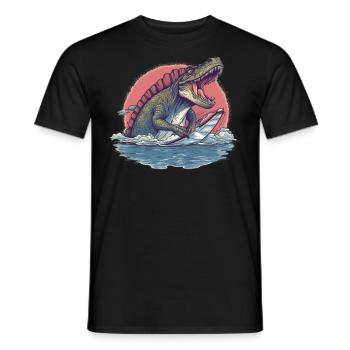 Dinosaurier Dino Fossil Carnivor Herbivor T-Rex - Männer T-Shirt - Schwarz - Vorne - AI Model Male 178 light (178cm)