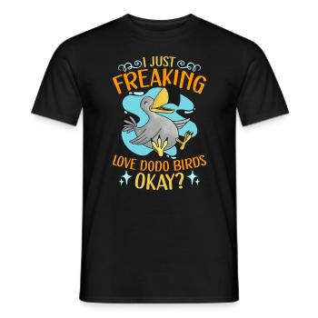 Dodo Bird I Just Freaking Love Dodo Bird Watching - Men's T-Shirt - black - Front - AI Model Male 178 light (178cm)
