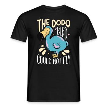 The Dodo Bird Could Not Fly Flightless Ornithology - Men's T-Shirt - black - Front - AI Model Male 178 light (178cm)