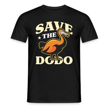 Dodo Bird Save The Dodo Flightless Extinct Birds - Men's T-Shirt - black - Front - AI Model Male 178 light (178cm)