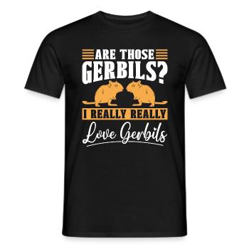 Les gerbilles sont ces gerbilles que j’ai vraiment vraiment animaux - T-shirt homme - noir - Devant - AI Model Male 178 light (178cm)