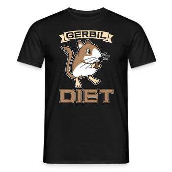 Gerbil Diet Gerbillinae Rodent Animals Racing Rat - Men's T-Shirt - black - Front - AI Model Male 178 light (178cm)