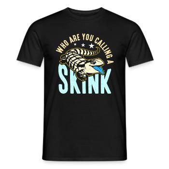 Scinques qui appelez-vous un propriétaire de reptile scinque - T-shirt homme - noir - Devant - AI Model Male 178 light (178cm)