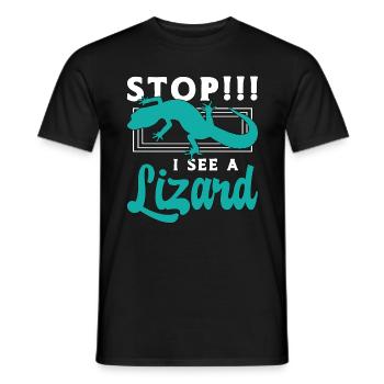 Skinks Stop I See A Lizard Blue Tongued Reptiles - Männer T-Shirt - Schwarz - Vorne - AI Model Male 178 light (178cm)