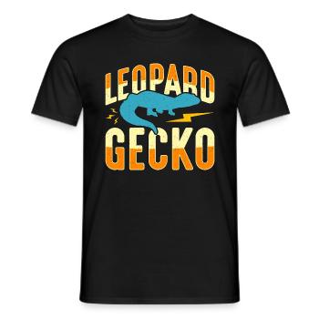 Léopard Gecko Animal Lover Herpetology Reptiles - T-shirt homme - noir - Devant - AI Model Male 178 light (178cm)