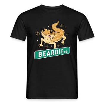 Bearded Dragon Beardie Reptile Owner Lizard Lover - Men's T-Shirt - black - Front - AI Model Male 178 light (178cm)