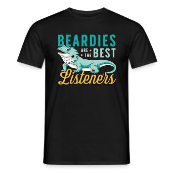 Bearded Dragon Beardies Are The Best Dragon Head - Men's T-Shirt - black - Front - AI Model Male 178 light (178cm)