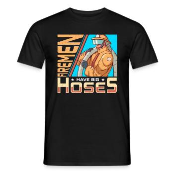 Chief Firefighter Firemen Have Big Hoses Fireman - Men's T-Shirt - black - Front - AI Model Male 178 light (178cm)