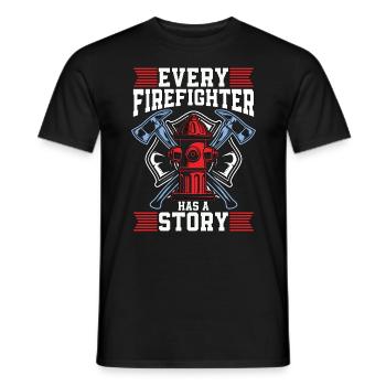 Chief Firefighter Every Firefighter Has A Fireman - Men's T-Shirt - black - Front - AI Model Male 178 light (178cm)