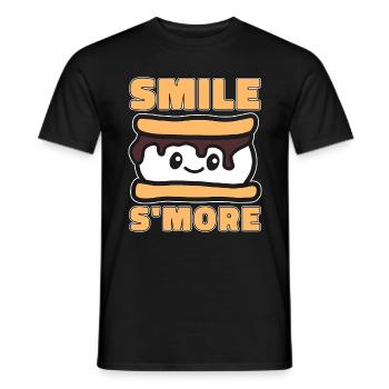 S'mores Smile S'more Loves Roasting Marshmallows - Männer T-Shirt - Schwarz - Vorne - AI Model Male 178 light (178cm)
