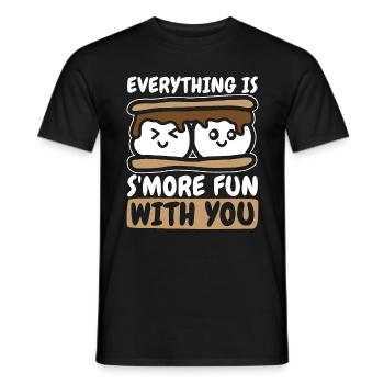 S'mores Everything Is S'more Fun With You Camping - Männer T-Shirt - Schwarz - Vorne - AI Model Male 178 light (178cm)