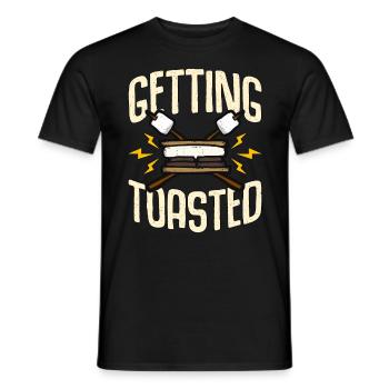 S’mores Getting Toasted Loves Camping Marshmallows - T-shirt homme - noir - Devant - AI Model Male 178 light (178cm)