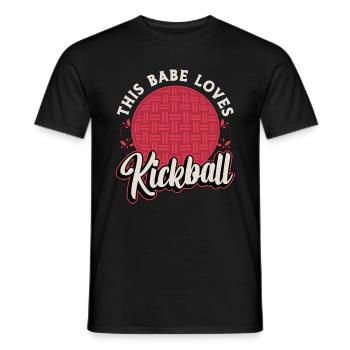 Kickball This Babe Loves Kickball Tournament Balls - Männer T-Shirt - Schwarz - Vorne - AI Model Male 178 light (178cm)