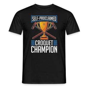 Croquet Self-Proclaimed Croquet Champion Mallet - Männer T-Shirt - Schwarz - Vorne - AI Model Male 178 light (178cm)