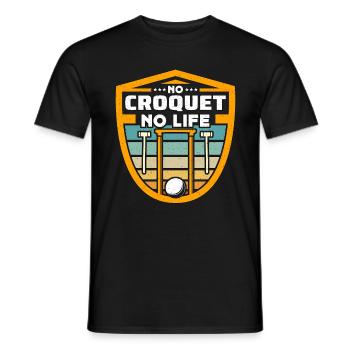 No Croquet No Life Outdoor Game Croquet Master - T-shirt homme - noir - Devant - AI Model Male 178 light (178cm)